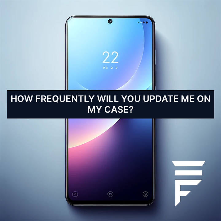 How frequently will you update me on my case