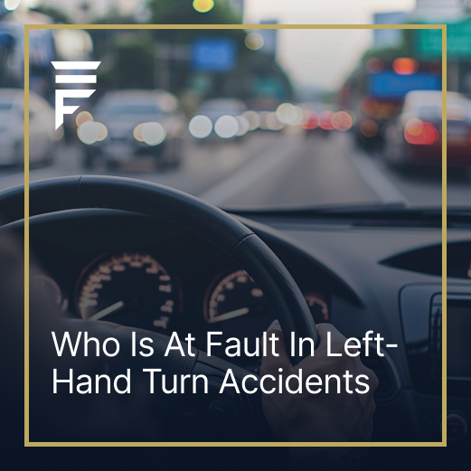 who is at fault in left hand turn accidents